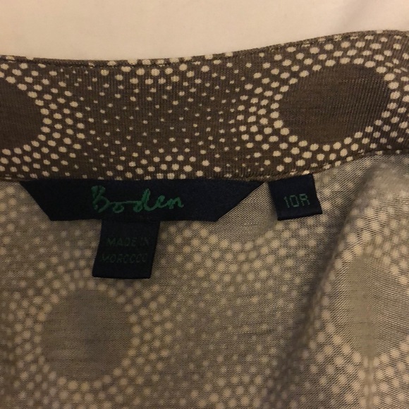 Boden Women’s Size 10R Brown White Wrap Dress - Picture 2 of 3